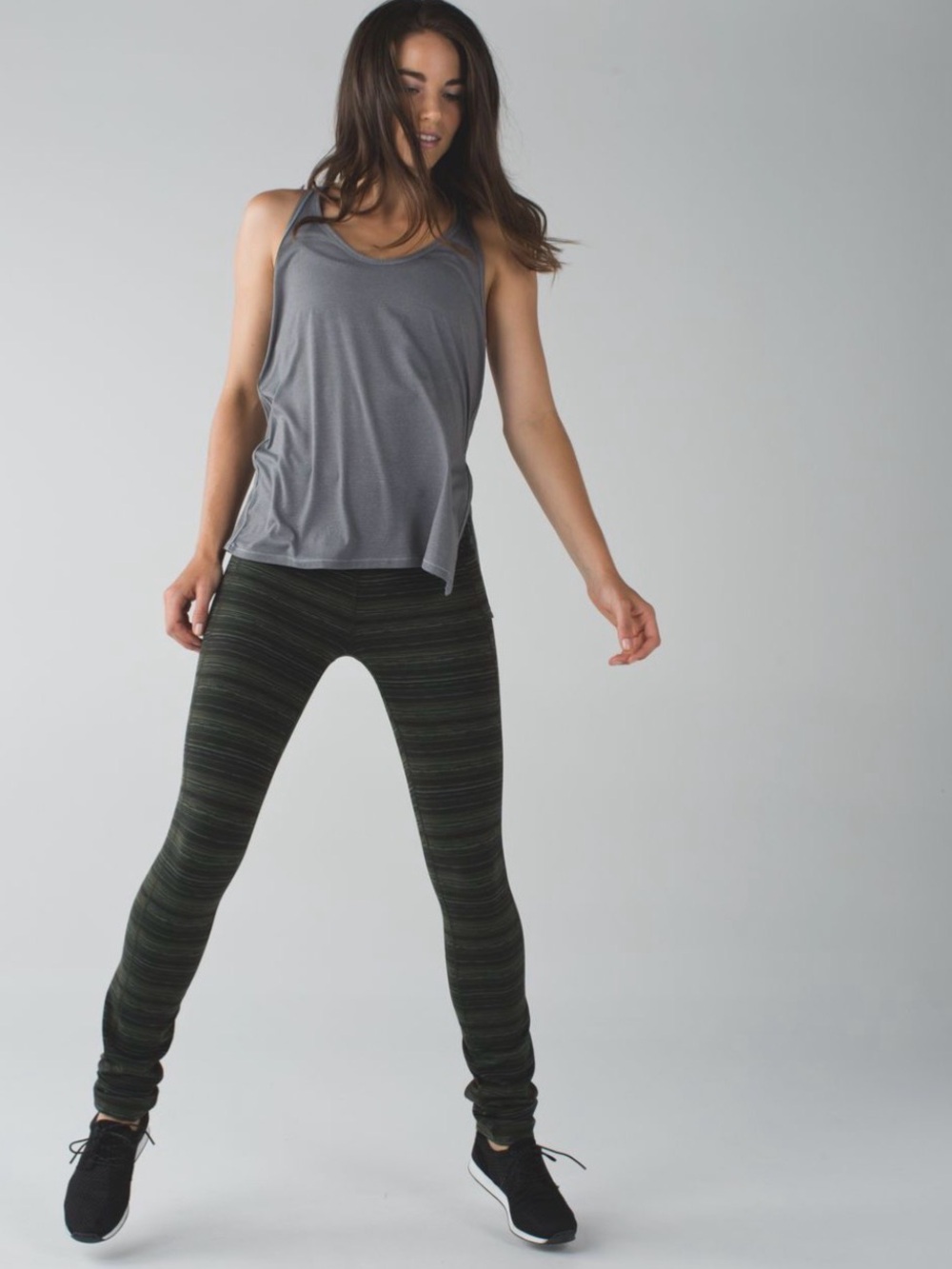 Lululemon cyber stripe Green Black Biggie So Fly Butterfly Fatigue Green Black 6